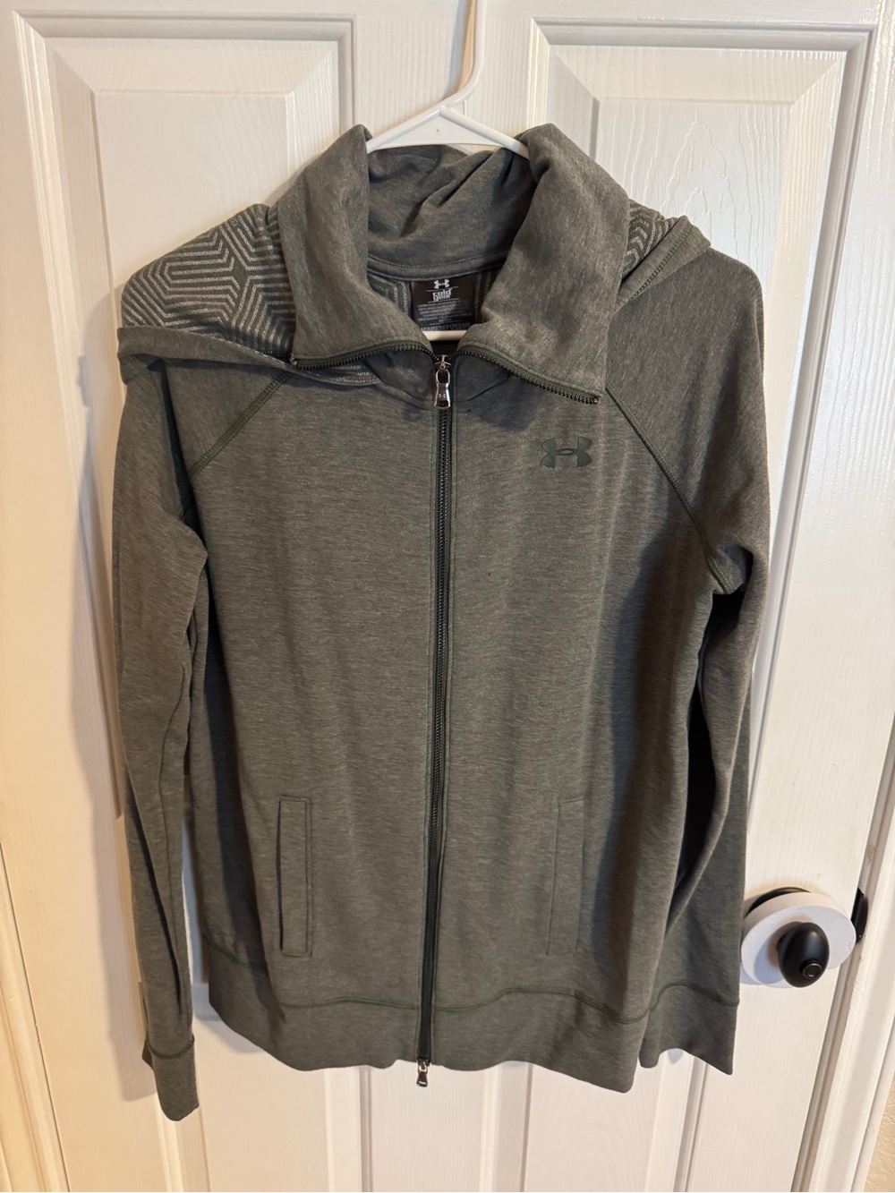 Under Armour Women's Olive Green Full-Zip Hoodie Lightweight Jacket